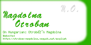 magdolna otroban business card